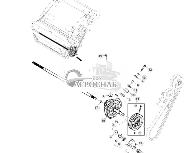 Трансмиссия реверсивного механизма и детали крепления, 2 паза — 2HC Трансмиссия реверсивного механизма и детали крепления, 2 паза — 2HC - ST832676 604.jpg